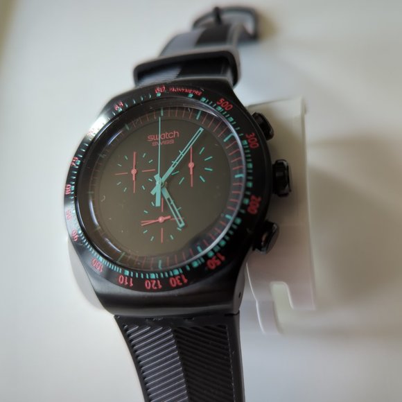 NEW Swatch Irony Mint in Dark Chronograph Men Watch YOB105 - Picture 8 of 10